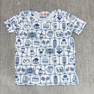 Kids Blue Graphic Short Sleeve Tee